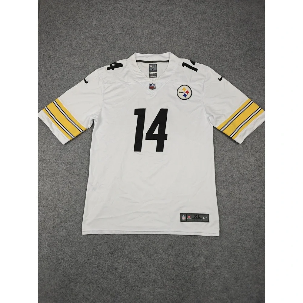 Pittsburgh Steelers Jersey Mens XL White‎ NFL Football Nike George Pickens 14